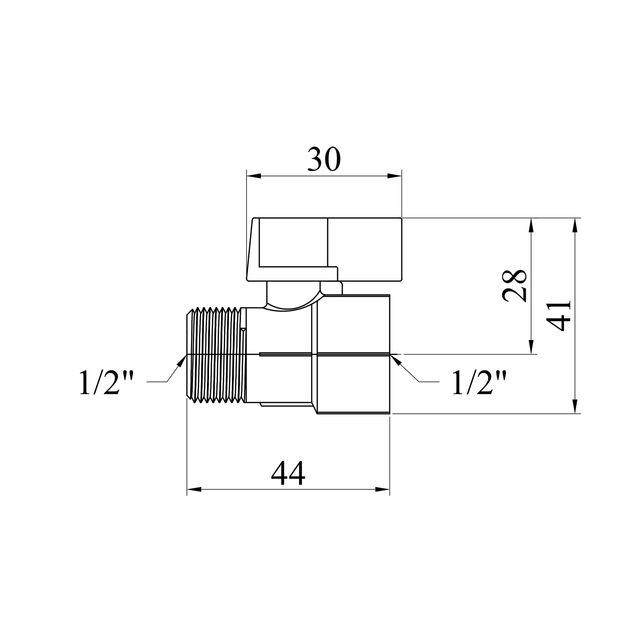 Шаровой кран Karro Standart 1/2 ВН Mini PN30, никелированный, фото , изображение 2 | SNABZHENIE.com.ua Шаровой кран Karro Standart 1/2 ВН Mini PN30, никелированный, фото , изображение 2 | SNABZHENIE.com.ua