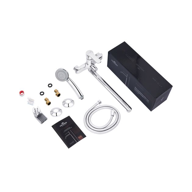 Змішувач для ванни Kroner KRP Bremen - C070, фото , зображення 9 | SNABZHENIE.com.ua