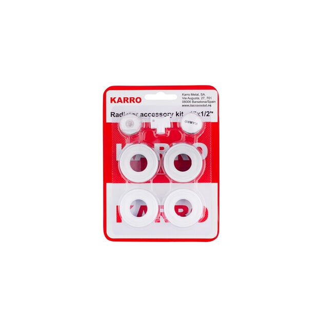 Комплект пробок для радіатора Karro 1/2 білі, фото  | SNABZHENIE.com.ua Комплект пробок для радіатора Karro 1/2 білі, фото  | SNABZHENIE.com.ua