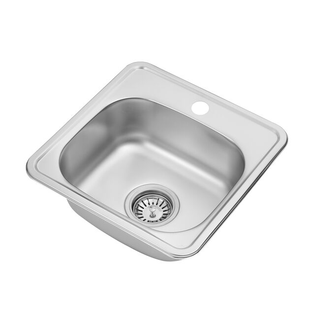 Кухонна мийка Kroner KRP Satin - 3838 (0,6 мм), фото , зображення 3 | SNABZHENIE.com.ua Кухонна мийка Kroner KRP Satin - 3838 (0,6 мм), фото , зображення 3 | SNABZHENIE.com.ua