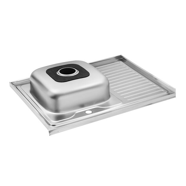 Кухонна мийка накладна Kroner KRP Dekor - 6080L (0,6 мм), фото , зображення 7 | SNABZHENIE.com.ua Кухонна мийка накладна Kroner KRP Dekor - 6080L (0,6 мм), фото , зображення 7 | SNABZHENIE.com.ua