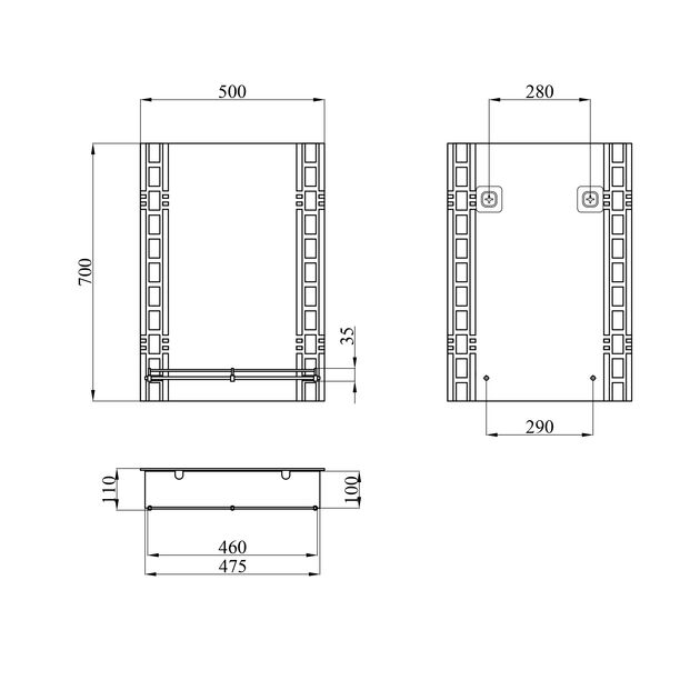 Зеркало Kroner KRM Belantis - ACS706 з полицею, фото , зображення 2 | SNABZHENIE.com.ua