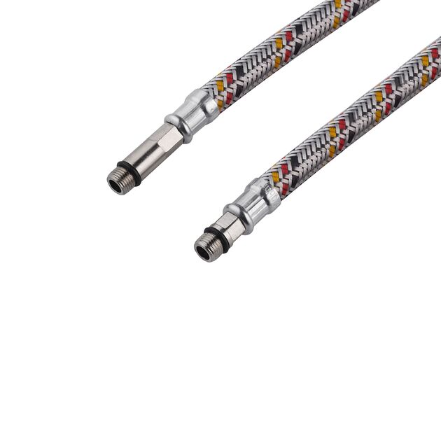 Гибкая подводка Kroner 1/2" М10 ВН 40 см из нержавейки (пара), фото , изображение 3 | SNABZHENIE.com.ua Гибкая подводка Kroner 1/2" М10 ВН 40 см из нержавейки (пара), фото , изображение 3 | SNABZHENIE.com.ua