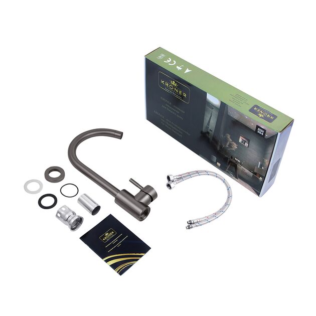 Смеситель кухонный Kroner KRP Edelstahl Klassisch - SCH035PVD, фото , изображение 9 | SNABZHENIE.com.ua Смеситель кухонный Kroner KRP Edelstahl Klassisch - SCH035PVD, фото , изображение 9 | SNABZHENIE.com.ua