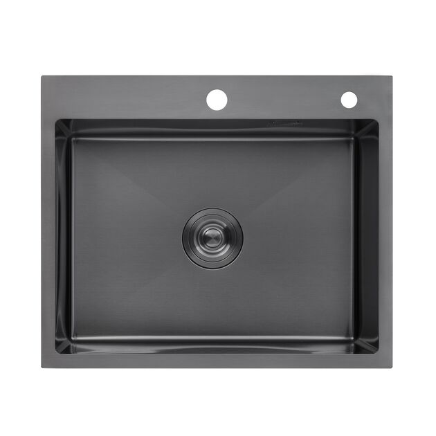Кухонна мийка Kroner KRP Schwarze - 6050HM PVD (3,0/1,0 мм), фото  | SNABZHENIE.com.ua Кухонна мийка Kroner KRP Schwarze - 6050HM PVD (3,0/1,0 мм), фото  | SNABZHENIE.com.ua