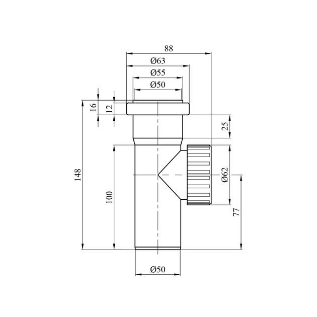 Ревізія для внутрішньої каналізації Rozma 50 мм, фото , зображення 2 | SNABZHENIE.com.ua