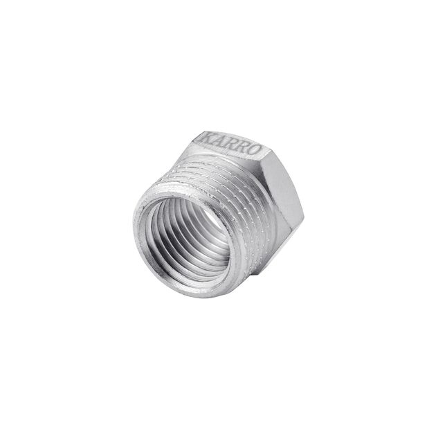 Футорка Karro 1/2х1/4 НВ никелированная KR-3115, фото  | SNABZHENIE.com.ua Футорка Karro 1/2х1/4 НВ никелированная KR-3115, фото  | SNABZHENIE.com.ua