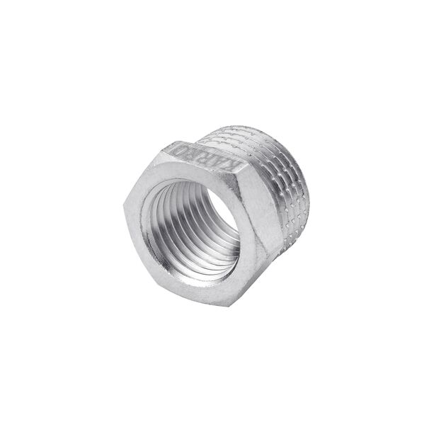 Футорка Karro 1/2х1/4 НВ никелированная KR-3115, фото , изображение 3 | SNABZHENIE.com.ua Футорка Karro 1/2х1/4 НВ никелированная KR-3115, фото , изображение 3 | SNABZHENIE.com.ua