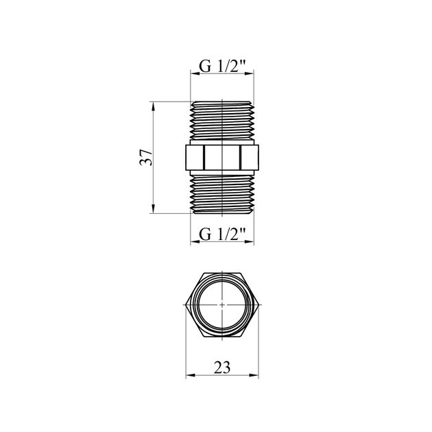 Ниппель удлиненный STA Premium 1/2'' НН никелированный, фото , зображення 2 | SNABZHENIE.com.ua Ниппель удлиненный STA Premium 1/2'' НН никелированный, фото , зображення 2 | SNABZHENIE.com.ua