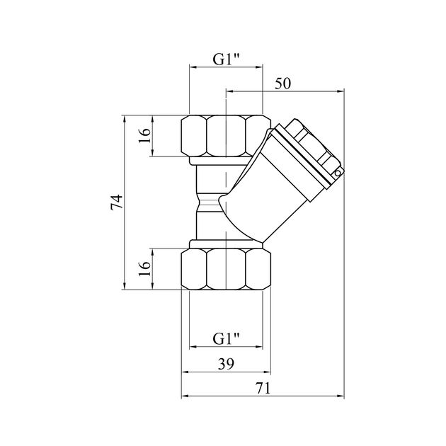 Фільтр грубої очистки Karro 1 ВВ латунний KR-202, фото , зображення 2 | SNABZHENIE.com.ua