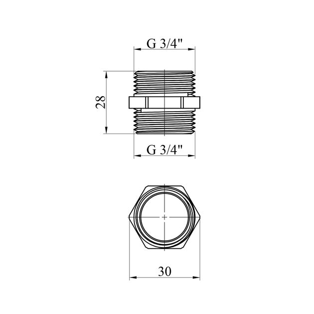 Ниппель STA Premium 3/4'' никелированный, фото , изображение 2 | SNABZHENIE.com.ua Ниппель STA Premium 3/4'' никелированный, фото , изображение 2 | SNABZHENIE.com.ua