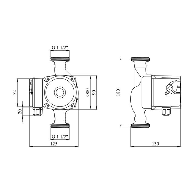 Насос циркуляційний Forwater GPD 25/4-180 (Grundfos), фото , зображення 2 | SNABZHENIE.com.ua