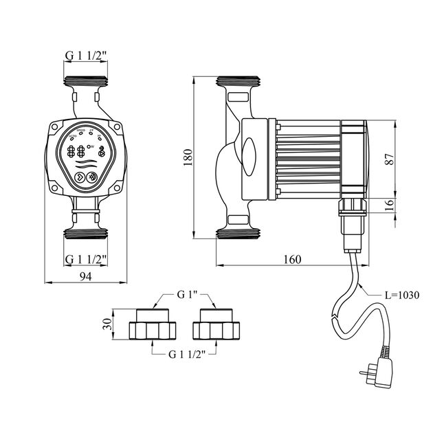 Циркуляционный насос Forwater WPB 25/6-180, фото , изображение 2 | SNABZHENIE.com.ua