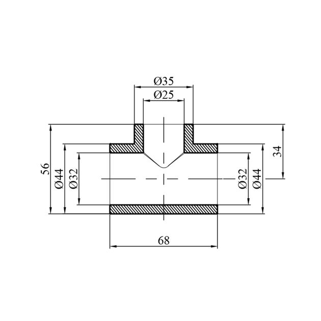 Переходной тройник PPR GrandiTherm 32х25х32 мм, фото , изображение 2 | SNABZHENIE.com.ua Переходной тройник PPR GrandiTherm 32х25х32 мм, фото , изображение 2 | SNABZHENIE.com.ua
