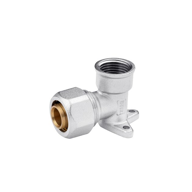 Коліно настінне металлопластикове Karro 20x1/2 РВ KR-0821 нікельоване, фото  | SNABZHENIE.com.ua Коліно настінне металлопластикове Karro 20x1/2 РВ KR-0821 нікельоване, фото  | SNABZHENIE.com.ua