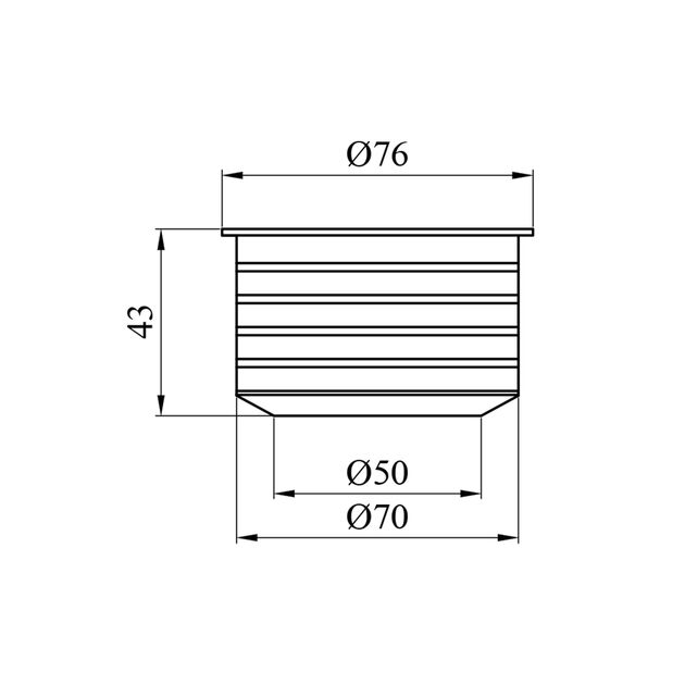 Переход для внутрішньої каналізації Rozma 70х50 мм, фото , зображення 2 | SNABZHENIE.com.ua