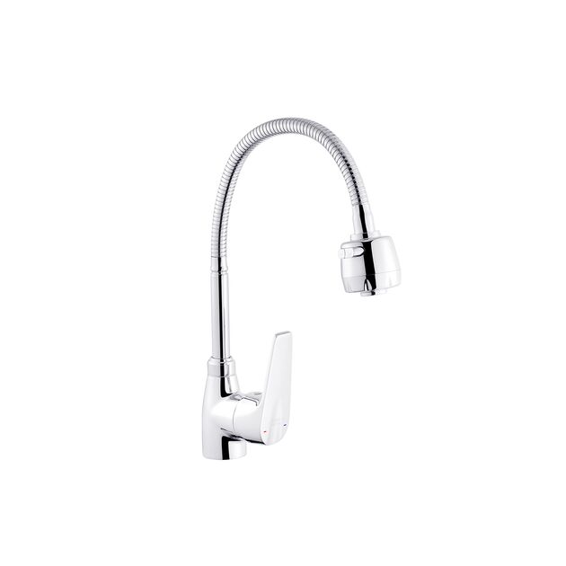 Смеситель кухонный Kroner KRM Odra с гибким изливом C039-1, фото  | SNABZHENIE.com.ua