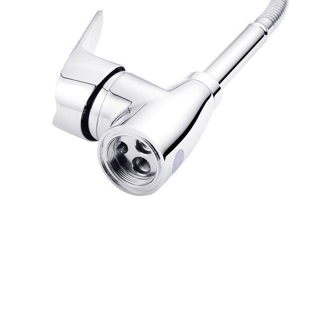 Смеситель кухонный Kroner KRM Odra с гибким изливом C039-1, фото , изображение 7 | SNABZHENIE.com.ua