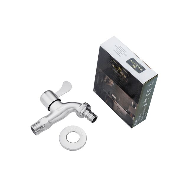 Кран поливной Kroner KRP Edelstahl 1/2'' НР, классический, фото , изображение 3 | SNABZHENIE.com.ua Кран поливной Kroner KRP Edelstahl 1/2'' НР, классический, фото , изображение 3 | SNABZHENIE.com.ua