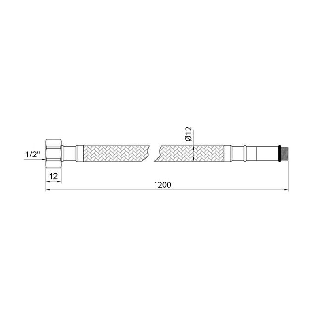 Гибкая подводка Kroner KRM 1/2хМ10 ВН 120 см, нейлон/PVC (пара), фото , изображение 2 | SNABZHENIE.com.ua Гибкая подводка Kroner KRM 1/2хМ10 ВН 120 см, нейлон/PVC (пара), фото , изображение 2 | SNABZHENIE.com.ua