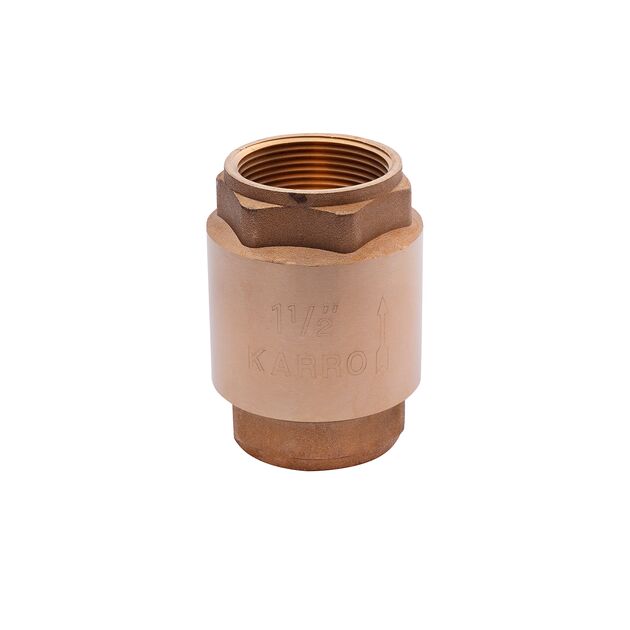 Обратный клапан Karro 1 1/2'' ВВ с латунным штоком KR-6120, фото  | SNABZHENIE.com.ua Обратный клапан Karro 1 1/2'' ВВ с латунным штоком KR-6120, фото  | SNABZHENIE.com.ua