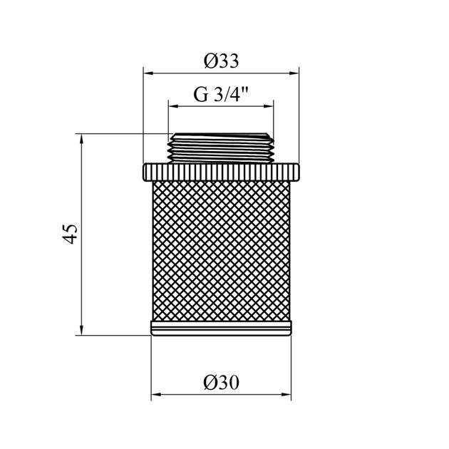 Сітка для зворотного клапана Karro 3/4 нержавіюча сталь KR-6122, фото , зображення 2 | SNABZHENIE.com.ua