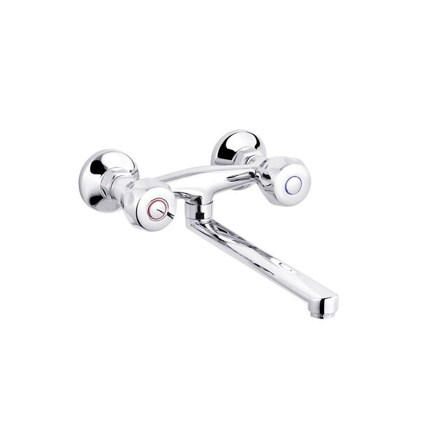 Смеситель настенный для кухни Kroner KRP Hamburg - C040, фото  | SNABZHENIE.com.ua