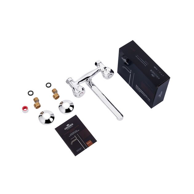 Смеситель настенный для кухни Kroner KRP Hamburg - C040, фото , изображение 7 | SNABZHENIE.com.ua