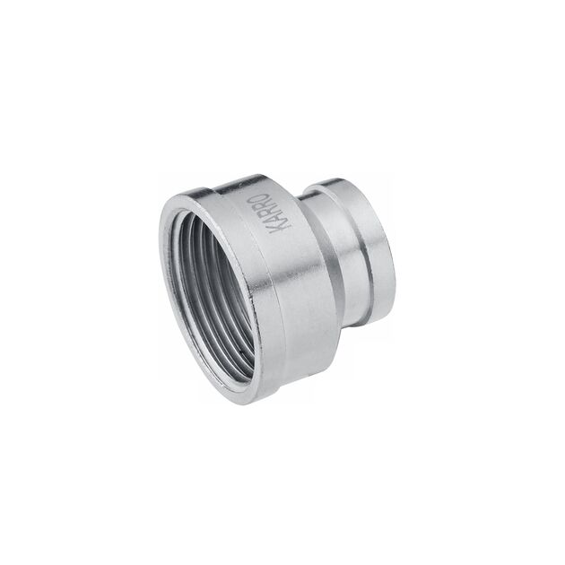 Муфта перехідна Karro 1 х 1/2 ВВ нікельована KR-3122, фото  | SNABZHENIE.com.ua Муфта перехідна Karro 1 х 1/2 ВВ нікельована KR-3122, фото  | SNABZHENIE.com.ua