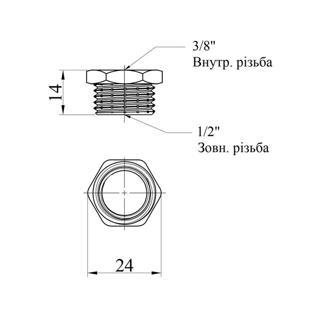 Футорка Karro 1/2х3/8 НВ никелированная KR-3115, фото , изображение 2 | SNABZHENIE.com.ua Футорка Karro 1/2х3/8 НВ никелированная KR-3115, фото , изображение 2 | SNABZHENIE.com.ua
