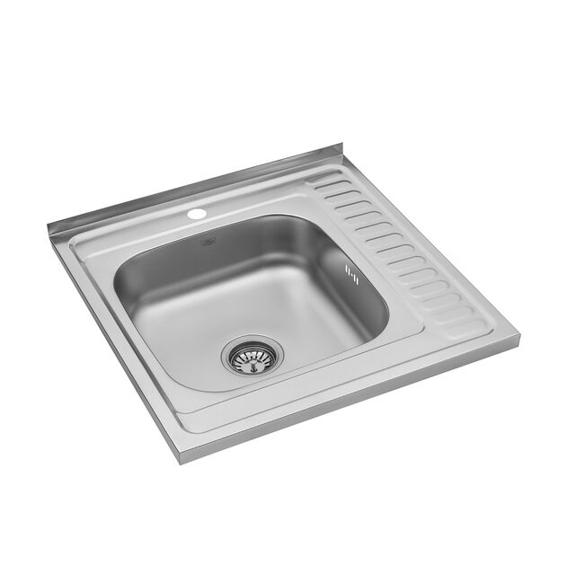 Кухонна мийка накладна Kroner KRP Dekor - 6060L (0,6 мм), фото , зображення 3 | SNABZHENIE.com.ua Кухонна мийка накладна Kroner KRP Dekor - 6060L (0,6 мм), фото , зображення 3 | SNABZHENIE.com.ua