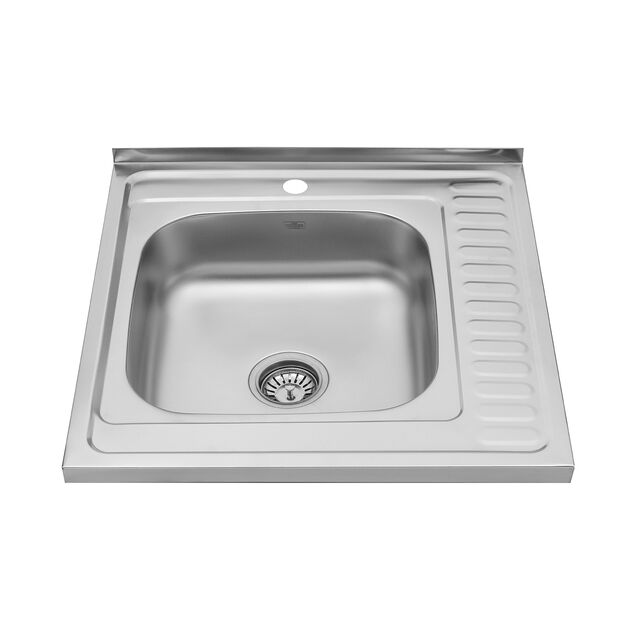 Кухонна мийка накладна Kroner KRP Dekor - 6060L (0,6 мм), фото , зображення 4 | SNABZHENIE.com.ua Кухонна мийка накладна Kroner KRP Dekor - 6060L (0,6 мм), фото , зображення 4 | SNABZHENIE.com.ua