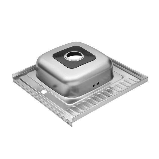 Кухонна мийка накладна Kroner KRP Dekor - 6060L (0,6 мм), фото , зображення 7 | SNABZHENIE.com.ua Кухонна мийка накладна Kroner KRP Dekor - 6060L (0,6 мм), фото , зображення 7 | SNABZHENIE.com.ua