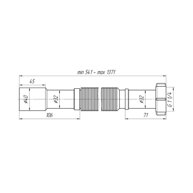 Гофра ANIplast 1 1/4"х32/40 мм 541-1371 мм K207EU, фото , зображення 2 | SNABZHENIE.com.ua Гофра ANIplast 1 1/4"х32/40 мм 541-1371 мм K207EU, фото , зображення 2 | SNABZHENIE.com.ua