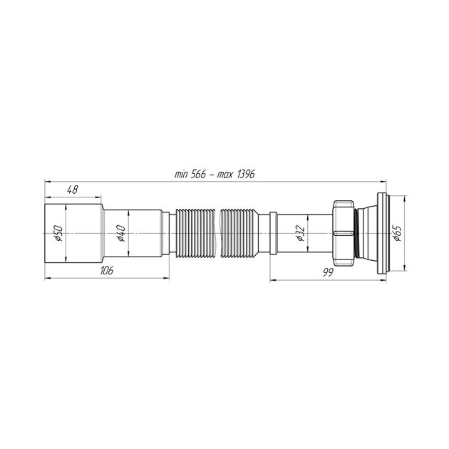 Гофра ANIplast 1 1/4"х40/50 мм 566-1396 мм G216EU, фото , зображення 2 | SNABZHENIE.com.ua Гофра ANIplast 1 1/4"х40/50 мм 566-1396 мм G216EU, фото , зображення 2 | SNABZHENIE.com.ua