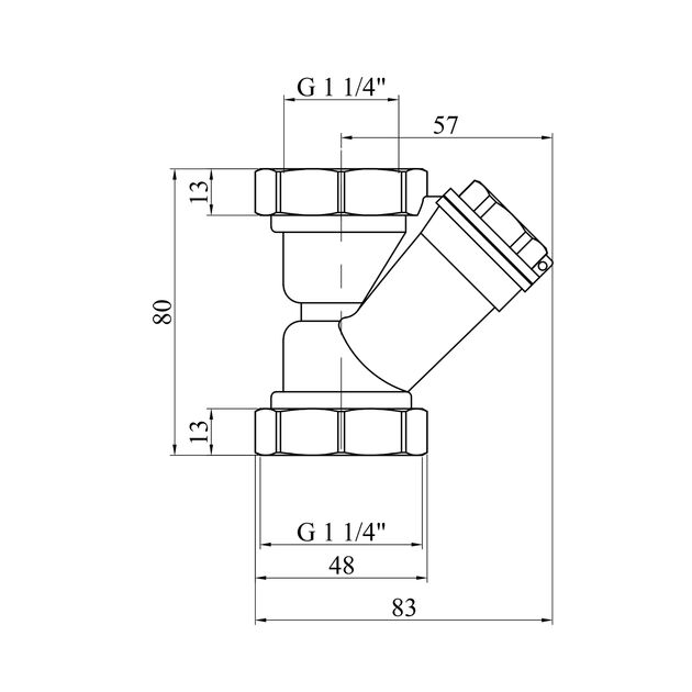 Фільтр грубої очистки Valves 1 1/4 CV025236 для води, фото , зображення 2 | SNABZHENIE.com.ua