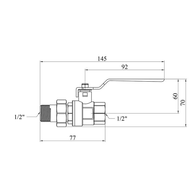 Кран-американка STA Premium 1/2 ВН PN40 з ручкою, нікельований, фото , зображення 2 | SNABZHENIE.com.ua Кран-американка STA Premium 1/2 ВН PN40 з ручкою, нікельований, фото , зображення 2 | SNABZHENIE.com.ua