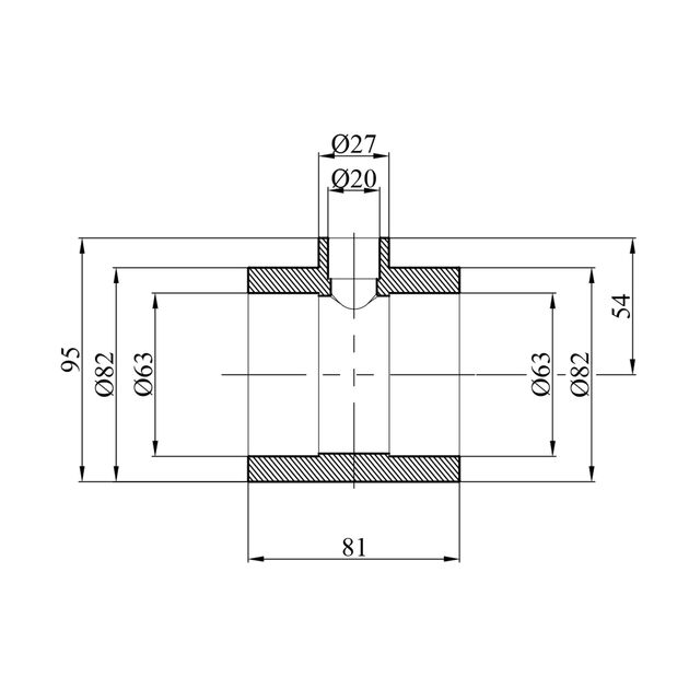 Переходной тройник PPR GrandiTherm 63х20х63 мм, фото , изображение 2 | SNABZHENIE.com.ua Переходной тройник PPR GrandiTherm 63х20х63 мм, фото , изображение 2 | SNABZHENIE.com.ua