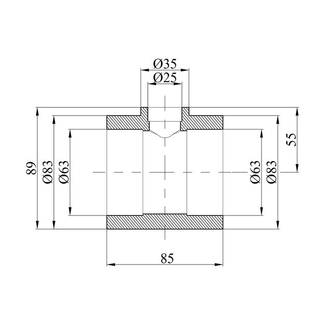 Переходной тройник PPR GrandiTherm 63x25x63 мм, фото , изображение 2 | SNABZHENIE.com.ua Переходной тройник PPR GrandiTherm 63x25x63 мм, фото , изображение 2 | SNABZHENIE.com.ua
