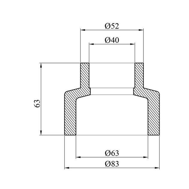 Редукционная муфта PPR GrandiTherm 63х40 мм, фото , изображение 2 | SNABZHENIE.com.ua Редукционная муфта PPR GrandiTherm 63х40 мм, фото , изображение 2 | SNABZHENIE.com.ua