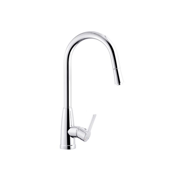 Смеситель для кухни Kroner KRM - 11-013F с выдвижным изливом, фото , изображение 4 | SNABZHENIE.com.ua