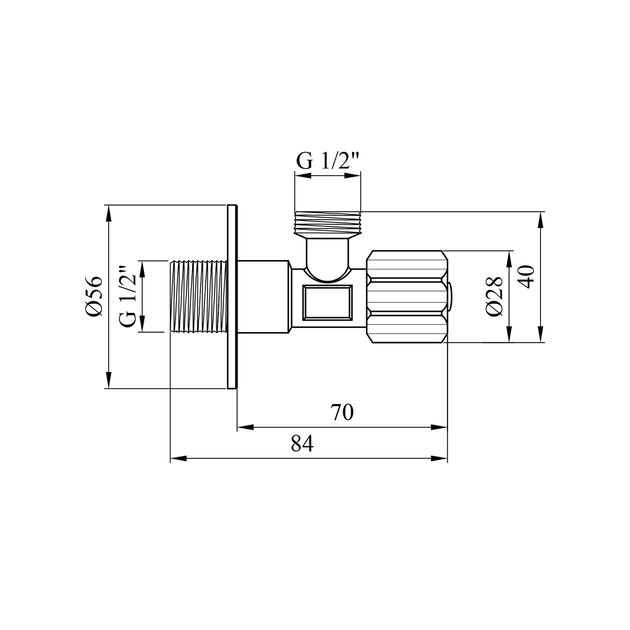 Кран приборный Kroner KRP Eckventil C401 1/2"х1/2" НН, фото , зображення 2 | SNABZHENIE.com.ua Кран приборный Kroner KRP Eckventil C401 1/2"х1/2" НН, фото , зображення 2 | SNABZHENIE.com.ua