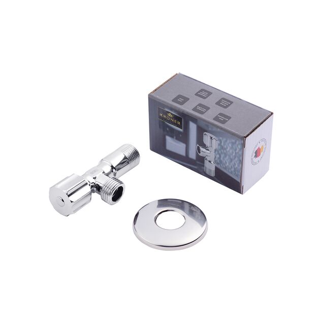 Кран приборный Kroner KRP Eckventil C401 1/2"х1/2" НН, фото , зображення 3 | SNABZHENIE.com.ua Кран приборный Kroner KRP Eckventil C401 1/2"х1/2" НН, фото , зображення 3 | SNABZHENIE.com.ua