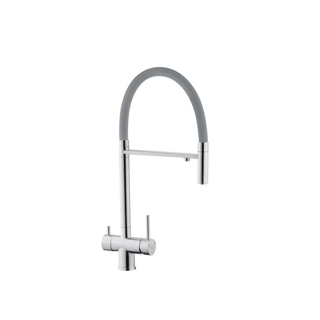 Змішувач для кухні з підключенням до фільтра Kroner KRP Edelstahl Klassisch - ESG03815GRA, фото  | SNABZHENIE.com.ua Змішувач для кухні з підключенням до фільтра Kroner KRP Edelstahl Klassisch - ESG03815GRA, фото  | SNABZHENIE.com.ua