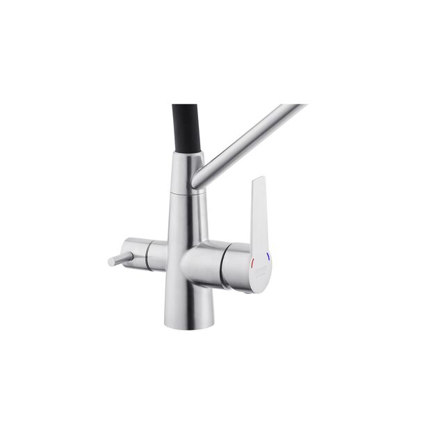 Змішувач для кухні з підключенням до фільтра Kroner KRP Edelstahl Klassisch - ESG03817BLK, фото , зображення 5 | SNABZHENIE.com.ua Змішувач для кухні з підключенням до фільтра Kroner KRP Edelstahl Klassisch - ESG03817BLK, фото , зображення 5 | SNABZHENIE.com.ua