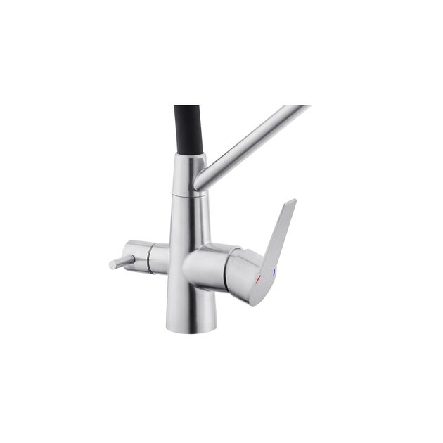 Змішувач для кухні з підключенням до фільтра Kroner KRP Edelstahl Klassisch - ESG03817BLK, фото , зображення 6 | SNABZHENIE.com.ua Змішувач для кухні з підключенням до фільтра Kroner KRP Edelstahl Klassisch - ESG03817BLK, фото , зображення 6 | SNABZHENIE.com.ua