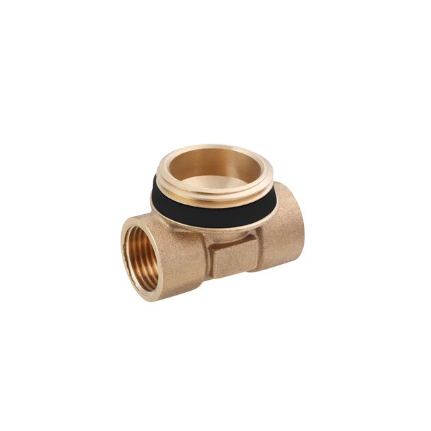 Тройник для колектора Karro 1/2x1x1/2 ВНВ латунний KR-17038, фото  | SNABZHENIE.com.ua Тройник для колектора Karro 1/2x1x1/2 ВНВ латунний KR-17038, фото  | SNABZHENIE.com.ua