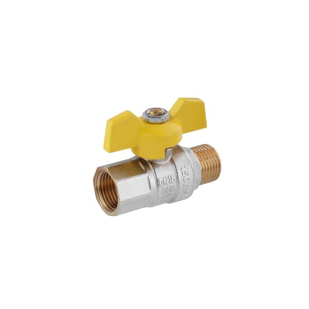 Кран шаровий STA LB 1/2 ВН PN40 жовта бабочка, никельований, фото , зображення 3 | SNABZHENIE.com.ua Кран шаровий STA LB 1/2 ВН PN40 жовта бабочка, никельований, фото , зображення 3 | SNABZHENIE.com.ua