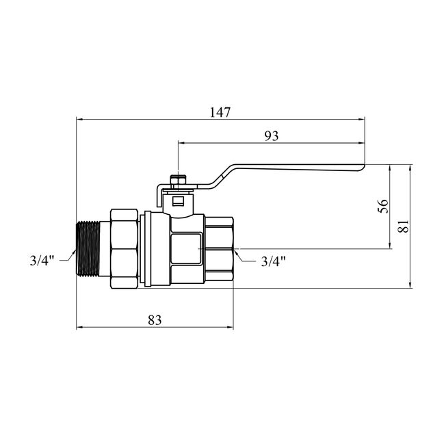 Кран-американка STA Premium 3/4 ВН PN40 ручка, нікельований, фото , зображення 2 | SNABZHENIE.com.ua Кран-американка STA Premium 3/4 ВН PN40 ручка, нікельований, фото , зображення 2 | SNABZHENIE.com.ua