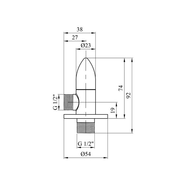 Кран приборный Karro 1/2 х1/2 KR-3111, фото , изображение 2 | SNABZHENIE.com.ua